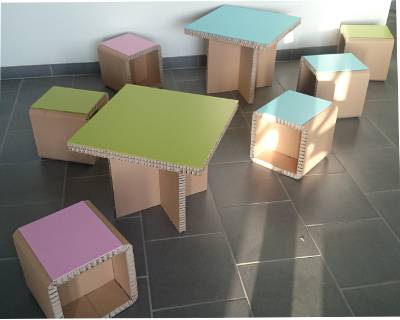 Tables et tabourets en carton pour enfants - My Nature Box
