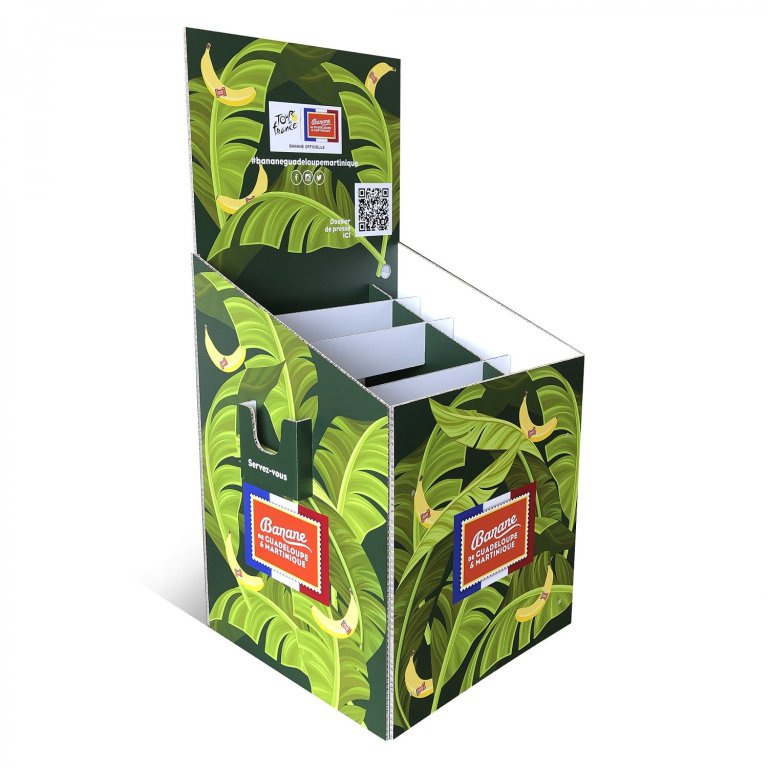 Présentoir de sol en carton My Nature Box PLV en carton recyclé